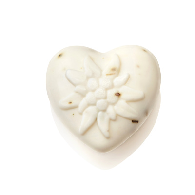 Ovis-Seife Edelweiß Herz 6,5 cm 80 g