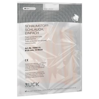 RUCK Druckschutz basic Schaumstoffschlauch einfach Ø25mm, 10er Pack