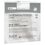 RUCK Druckschutz basic Zehenschutzringe oval B/T/H 27/14/3mm, 9er Pack