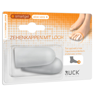 RUCK Druckschutz smartgel Zehenkappen mit Loch normal, Ø18mm, 2er Pack