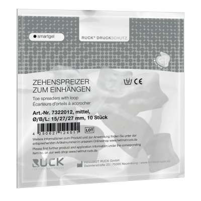 RUCK Druckschutz smartgel Zehenspreizer zum Einhängen mittel, Ø/B/L: 15/27/27mm, 10er Pack