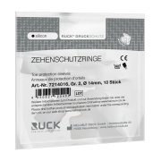 RUCK Druckschutz silicon Zehenschutzringe Gr. 2, &Oslash;14mm, 10er Pack