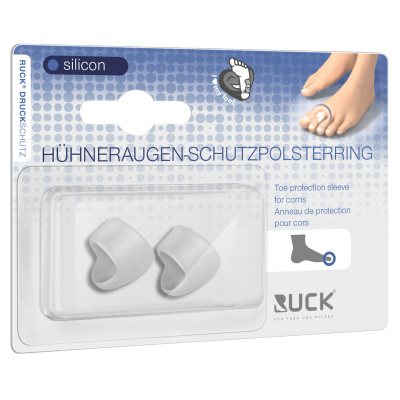 RUCK Druckschutz silicon Hühneraugen Schutzpolsterringe Gr. 1, Ø12mm, 2er Pack