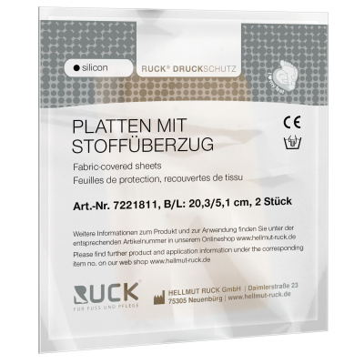 RUCK Druckschutz silicon Platten mit Stoffüberzug B/L: 20,3/5,1cm, 2er Pack