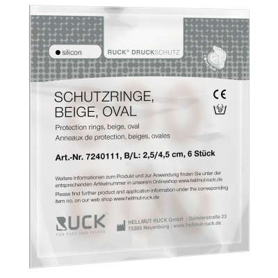 RUCK Druckschutz silicon Schutzringe, oval B/L/H: 2,5/4,5/2cm, 6er Pack