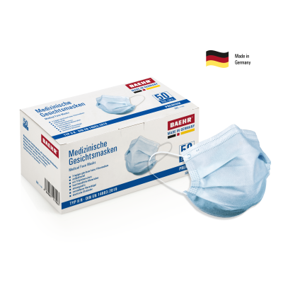 BAEHR Medizinische Gesichtsmasken PREMIUM 1 Pack (50 Stück)
