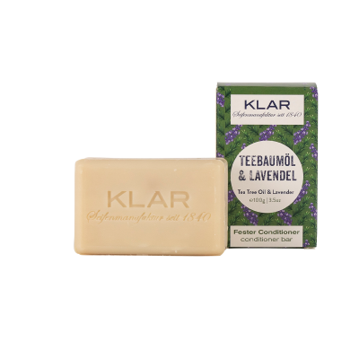 KLAR fester Conditioner Teebaumöl & Lavendel 100 g (gegen Schuppen)