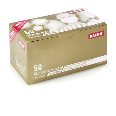 BAEHR Mundschutzmasken PREMIUM+ 1 Pack (50 Stück)