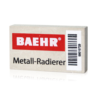 BAEHR Instrumente Metall-Radierer Größe: 5 x 2,9 x 1 cm